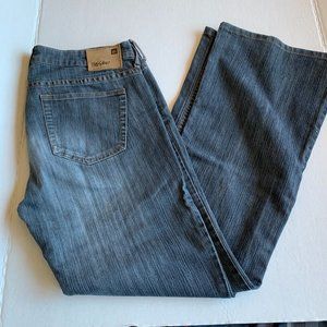 Mossimo Y2K Flare Jeans Size 9 / 29 Mid Rise Cotton Blend Stretch Denim Blue